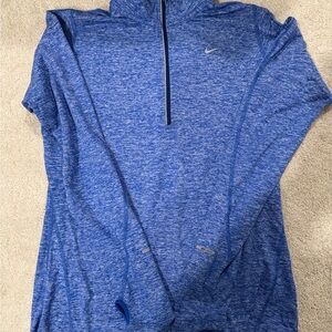 Nike Heathered Blue Dri-FIT Quarter Zip
